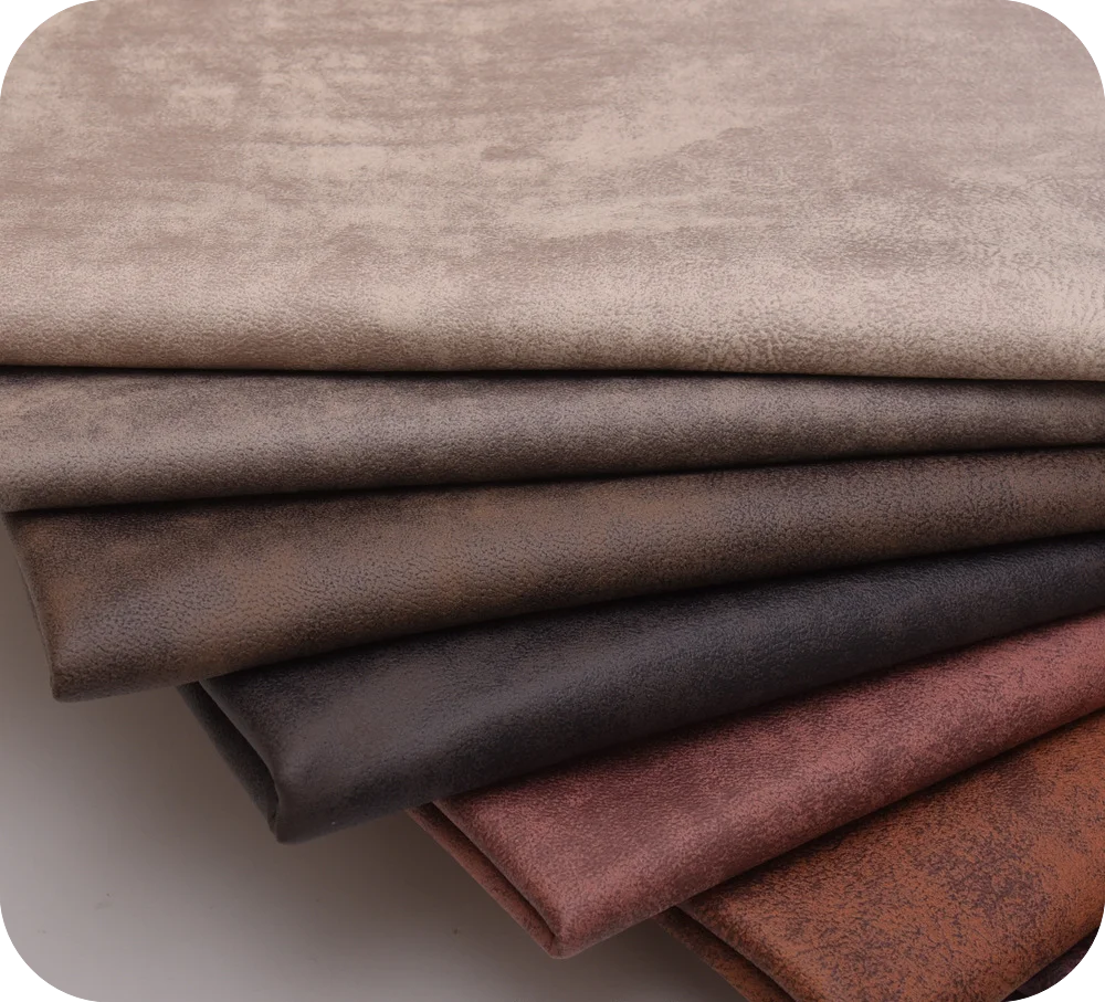 MANUFACTURER SUPPLY ALL TYPES OF  DESIGN FACE 150GSM VELVET LEATHER LOOK FABRIC WITH 200GSM FLEECE BACKING  SOFA FABRIC