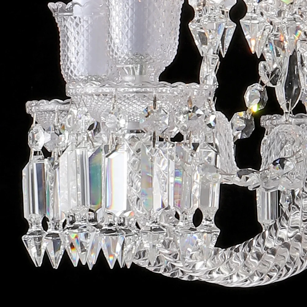 European style large crystal chandelier decoration wedding chandelier crystal luxury glass arm chandelier