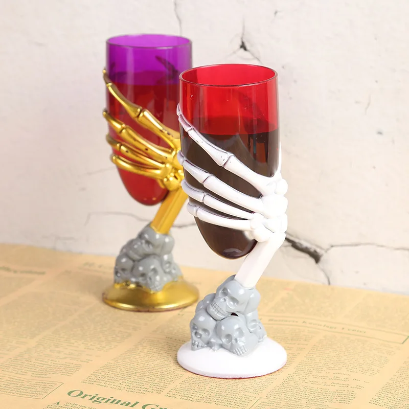 Creative Ghost Claw Hand Glass Goblet Personality Ghost Head Skull Head Paw Whiskey Beer Wine Glass Simulation Wine Glass