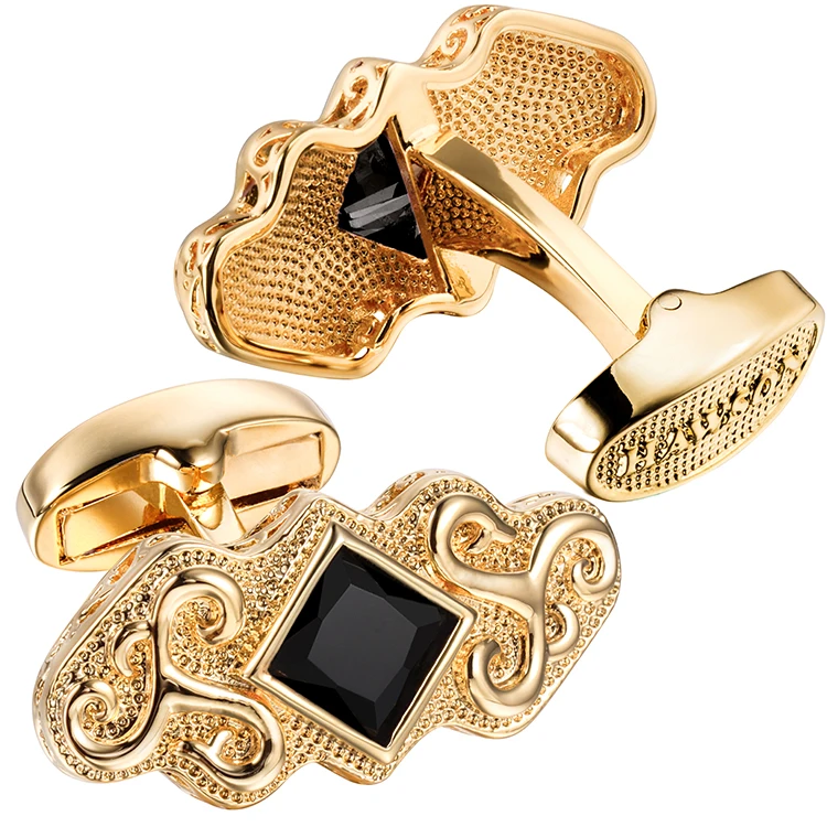 Gold  Vintage Gemstone Cufflinks for Men Wholesale