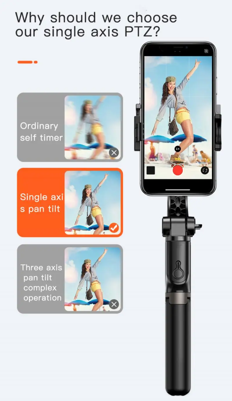 2021 Прямая поставка Горячий мобильный телефон gs30 Gimbal стабилизатор камера селфи палка штатив ручной лицо отслеживания BT Держатель Estabilizador