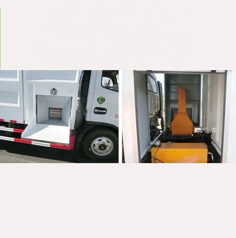 On Sales Green Garbage Transportation Crushing Treatment Vehicle Trees Material Smash Truck