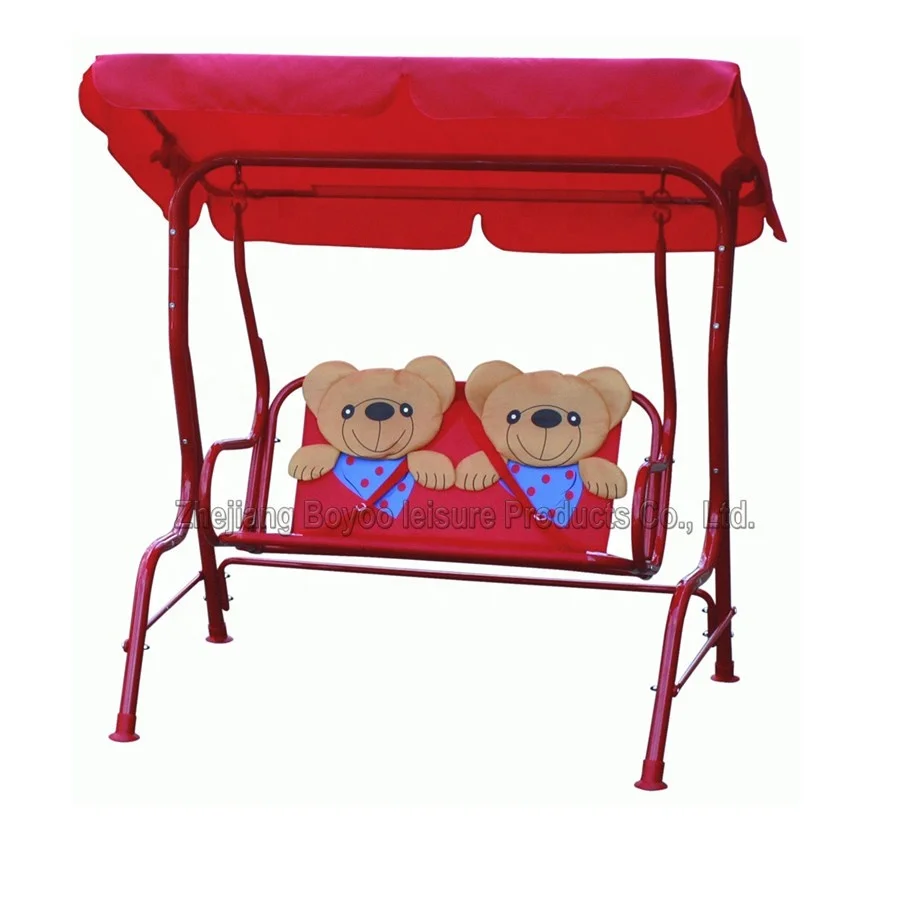 Outdoor  indoor garden Patio Swing Bench  2 Seats for  Kids swing chair with Canopy