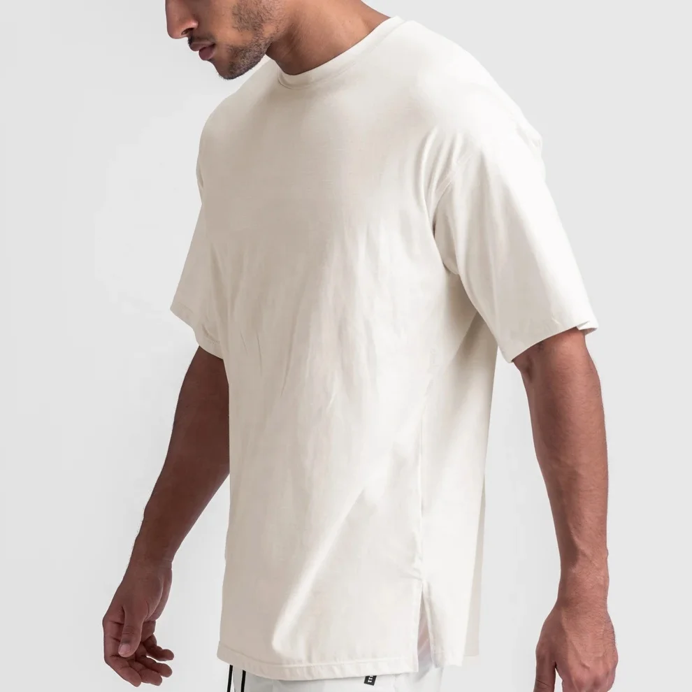 High Quality OEM logo design 100% cotton unisex hip hop causal blank White mens oversized t shirts