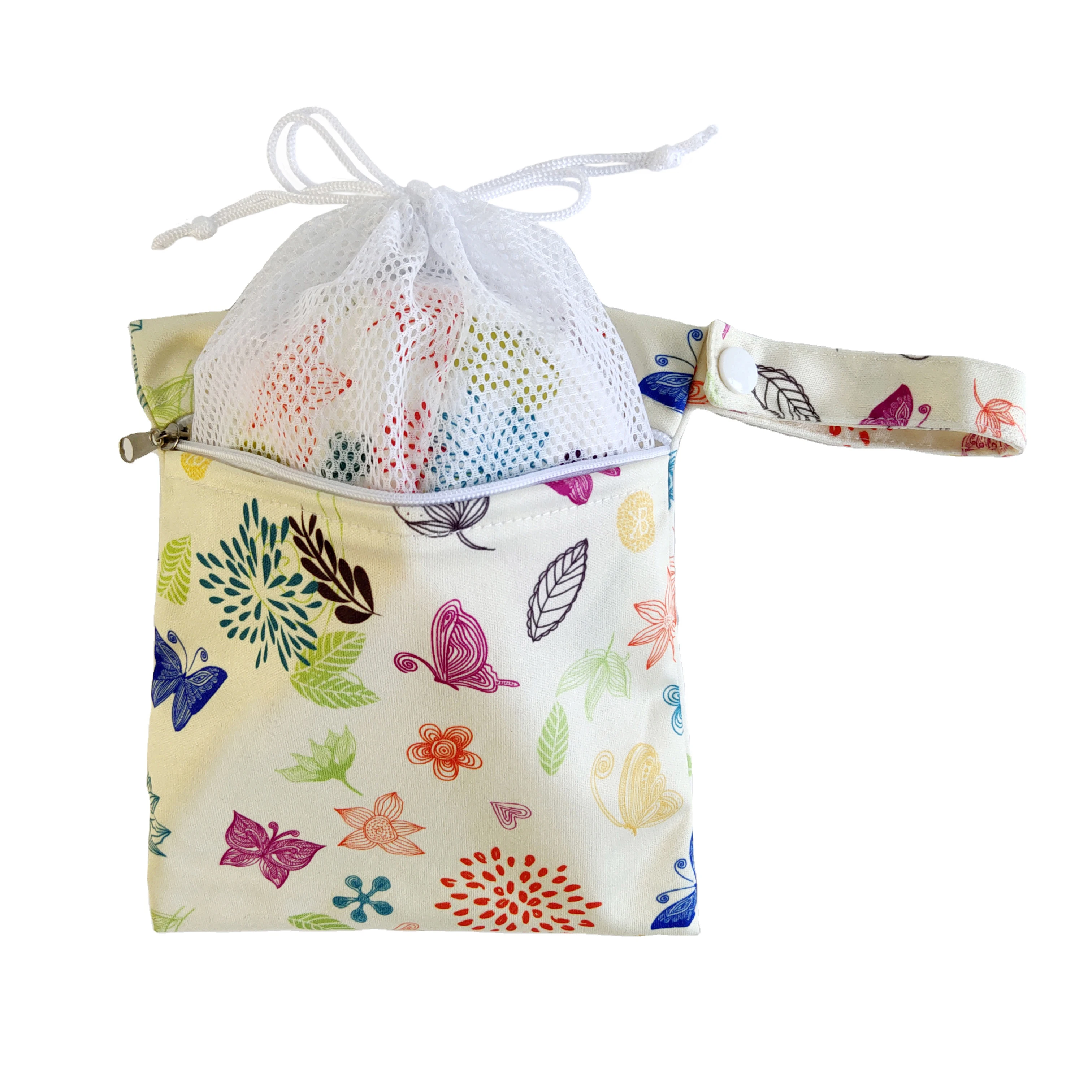 12pcs/mesh bag stock contoured shape Stylish soft leak proof reusable  bamboo breast pad and nursing breast pad reusable