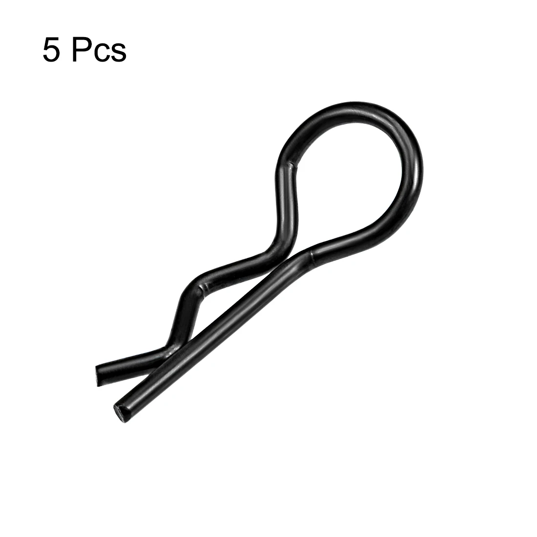 5pcs R Clips 1/10 Bent Springy R Pins for RC Car Truck Crawler Buggy Black