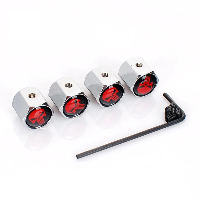 4Pcs Anti theft Dust Wheel Tire Valve Air Cap Snake cobra Badge Covers For Car Leakproof