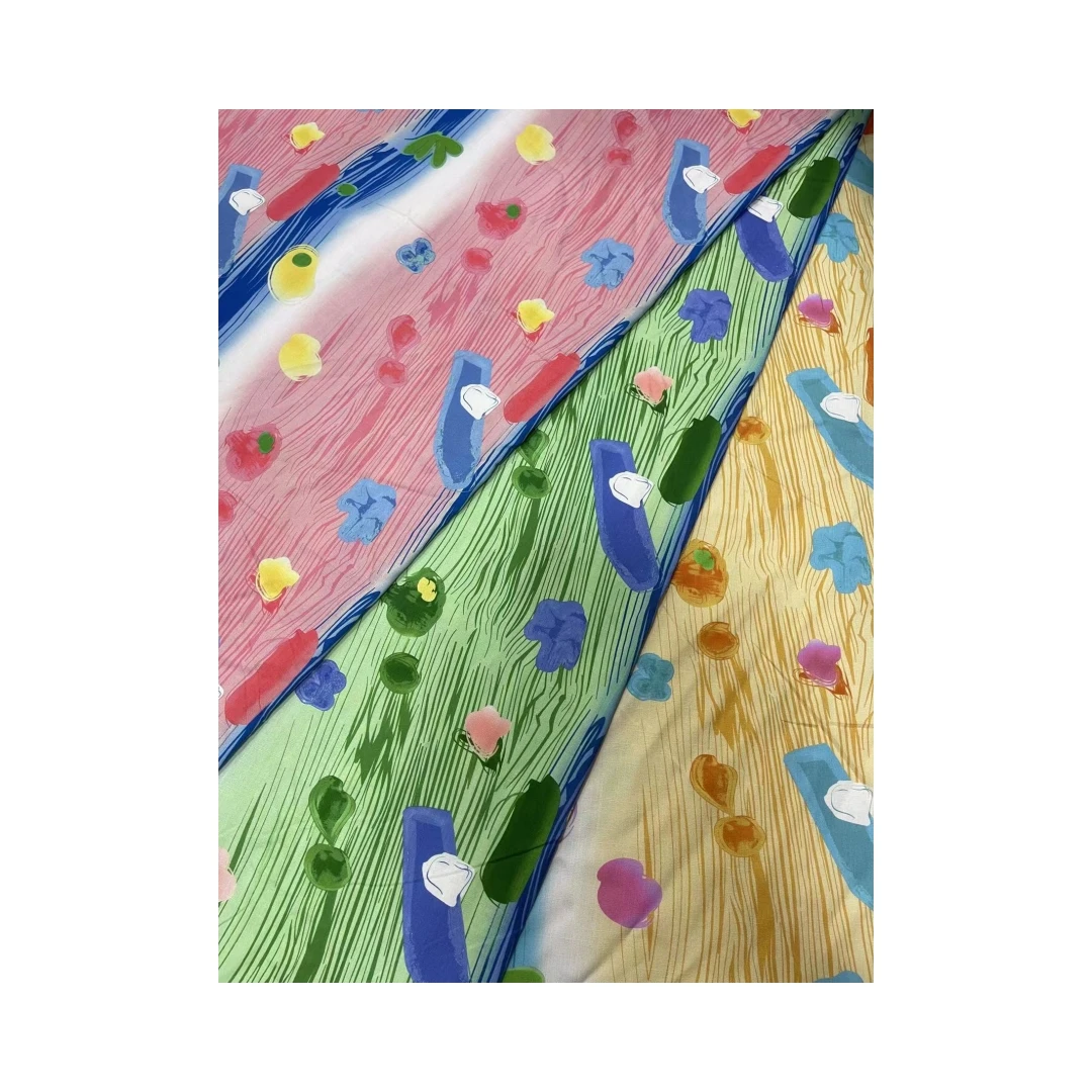 100 viscose rayon print liberty fabric Polynesian tribal designs printed fabric slub rayon comfortable wholesale printing flower