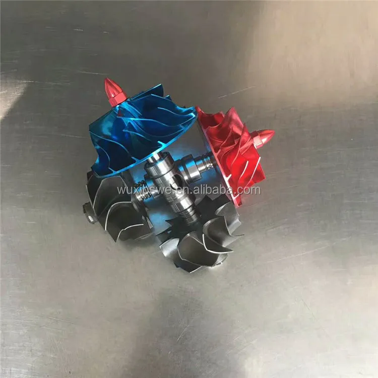 billet wheel GT3582R GT35 modify turbo ball bearing red blue