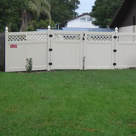 Manufacturer Gothic Top Vinyl Fence Privacy Panels Used For Sale 6 ft x 8 ft Cheap White Vinyl Lattice Privacy PVC Fence Panels