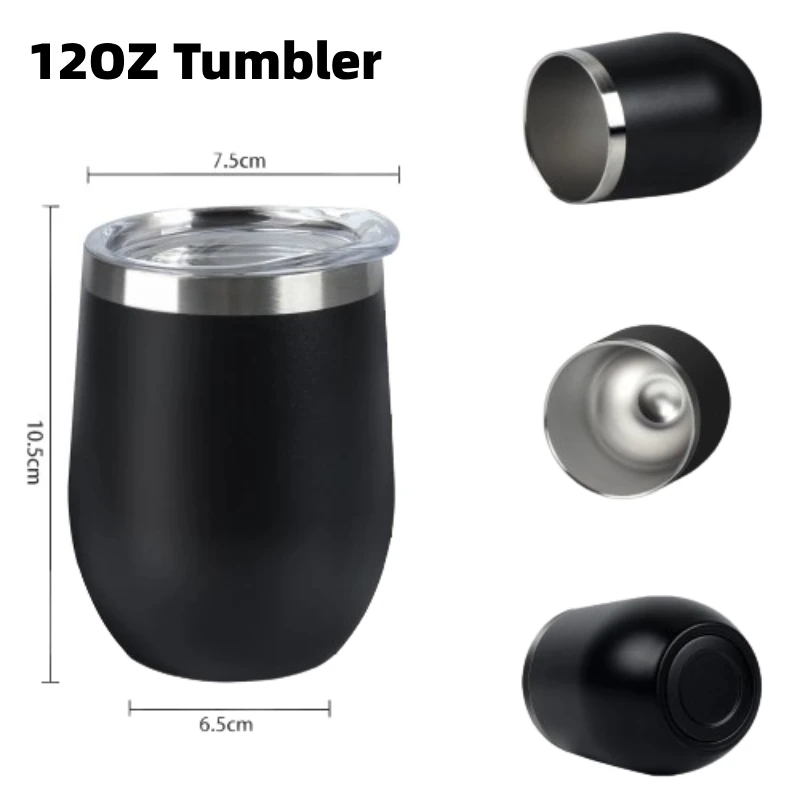 Wholesale 12oz custom logo stainless steel 304 egg mugs tumbler travel insulated beer tea coffee thermo mug cup with lid