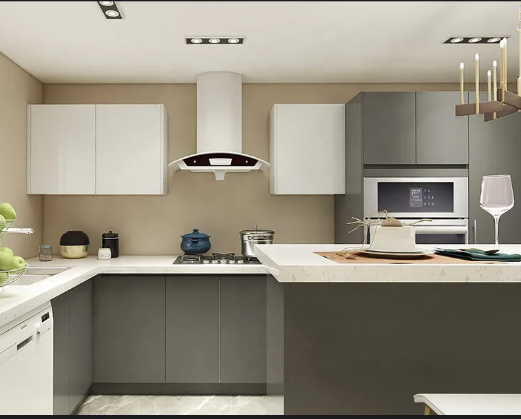 2022 New Black Simply Kitchen Pantry High Gloss Cabinet