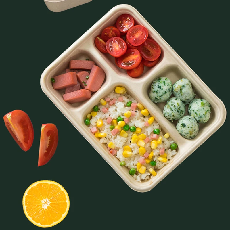 Disposable Plastic Flip-Top Lunch Box Food Containers For Microwave Heating Disposable Eco-Friendly Lunch Box