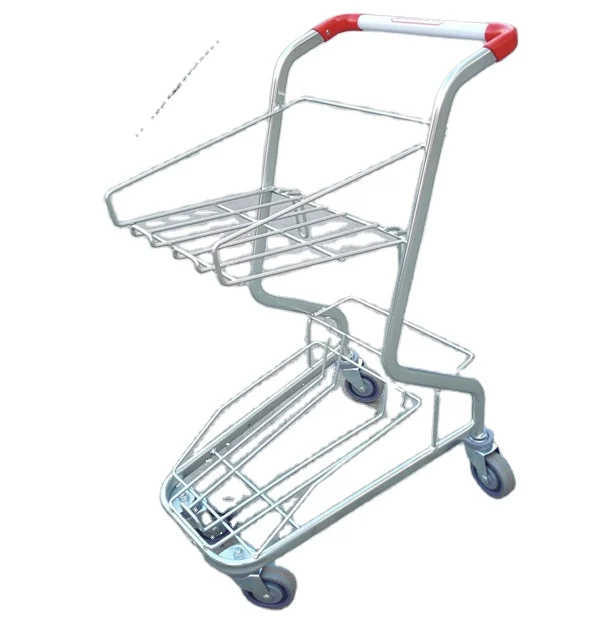 Yirunda фабричная продуктовая корзина для покупок тележка продажи 2 яруса корзин