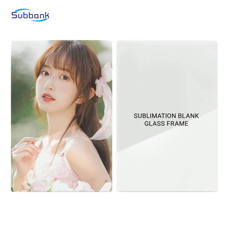 Subbank Customizable Unperforated Anti-Explosion Heat Transfer Printing Glass Photo Frame Sublimation Blank Glass Frame