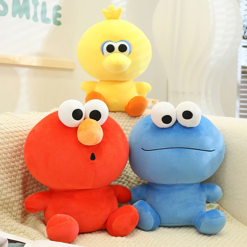 Kawaii Chibi Sesame Street Plush Toys Elmo Plushies Doll Stuffed Animals Party Decorations for Kids