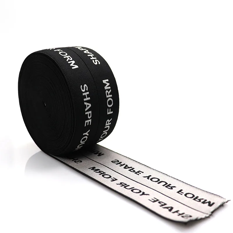 Высококачественный Пользовательский логотип нейлон двойной складной тканый жаккард эластичный спортивный эластичный