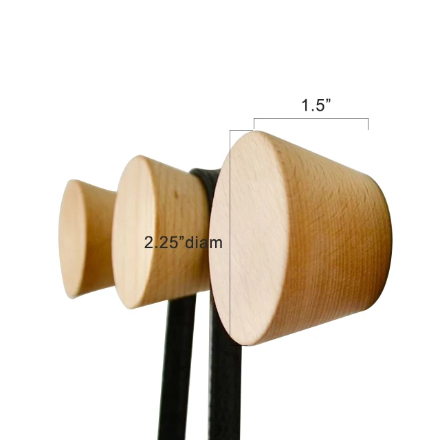 Interior Nordic Clothes Decorative  Wall Mounted Wooden Hanging Coat Rack Wall Hook
