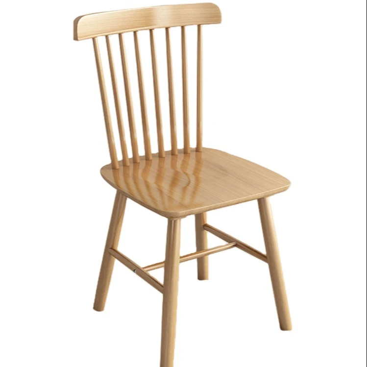 Домашний прочный деревянный современный минималистичный скандинавский стул с роговыми спинками Виндзор обеденный стул