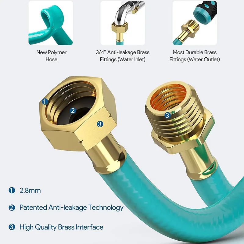 PVC Expandable Garden Water Hose Garden Hose Reel Retractable 25 Meter 1/2" Blue Plastic Storage Drawers & Carts