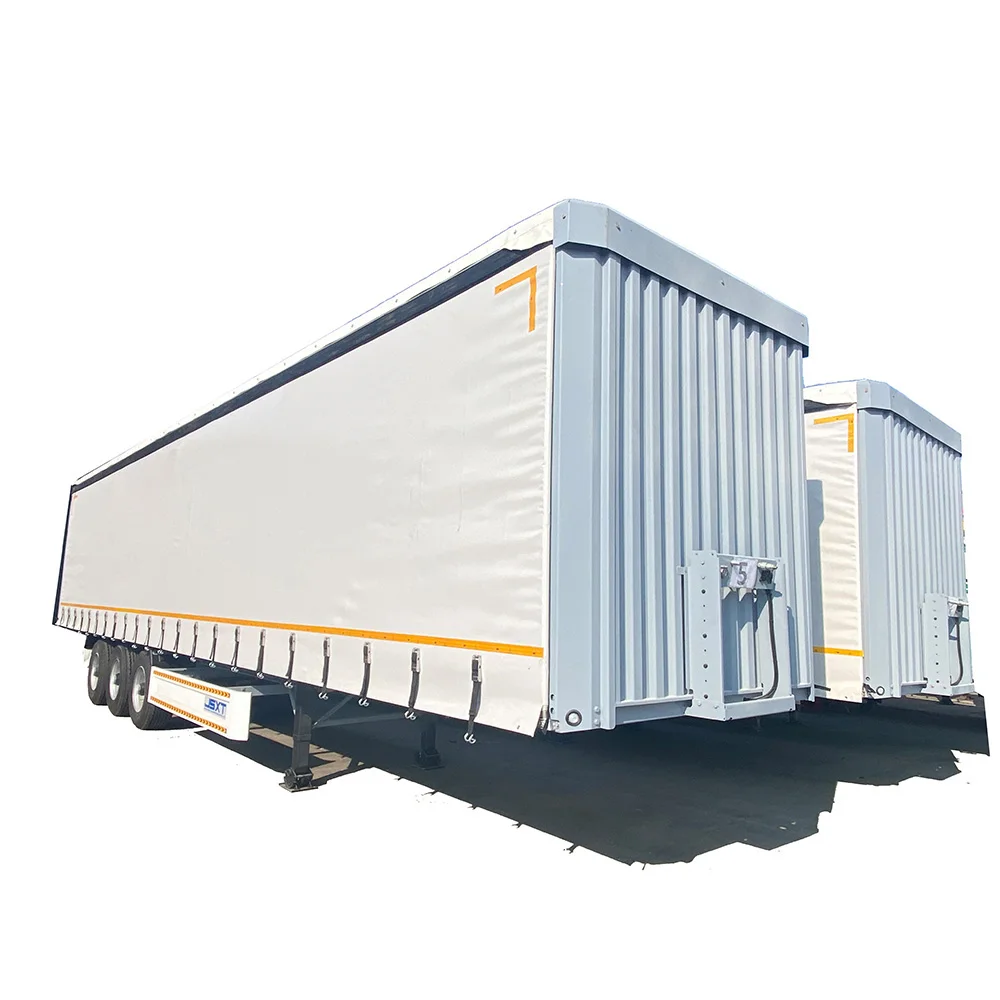 Custom Factory 3-Axis Side Curtain Semi-Trailer for Large Equipment Transport Steel Truck Trailers