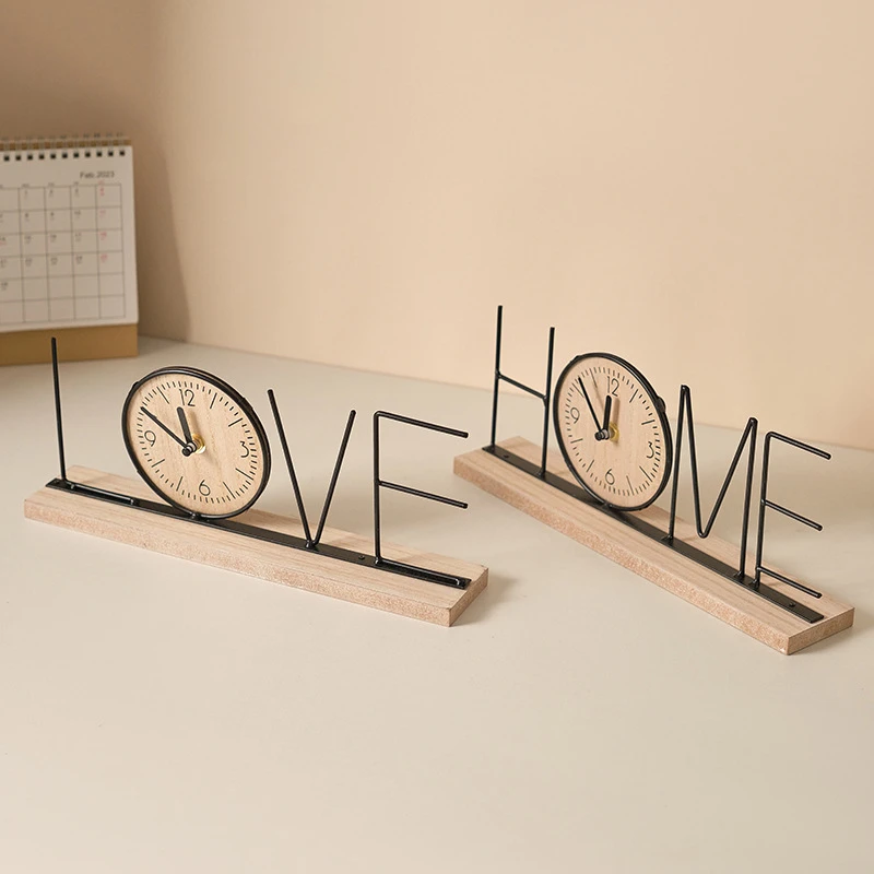 Handmade Creative Home Decoration Desktop Clock Ornaments Desktop Digital Clock