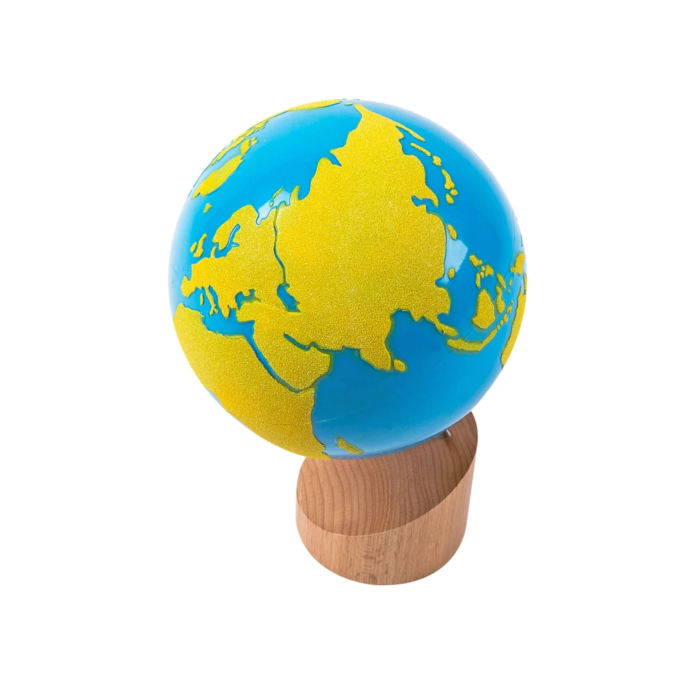 preschool educational toys Montessori geography Sandpaper Globe-Land & Water material