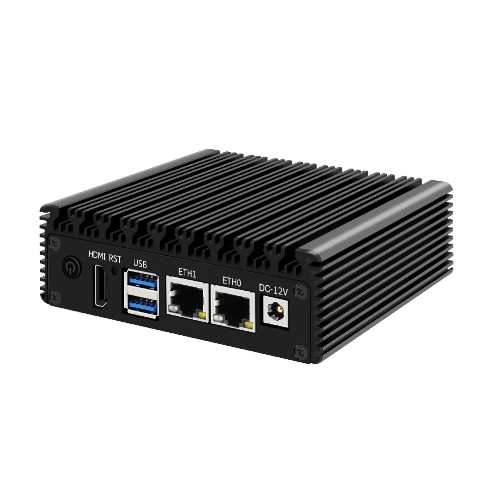 X86 Industrial Soft Router J4125 N4000 J4105 Quad Core Fanless Mini PC 2x i226-V 2.5G Nics  NVMe 2xUSB3.0 Firewall Computer PC