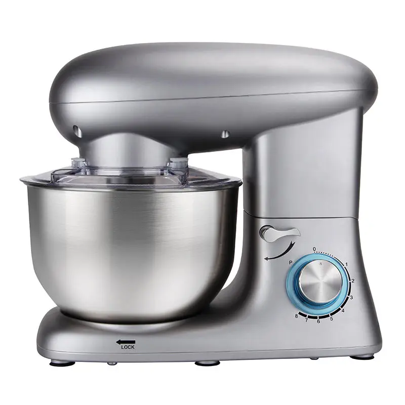 Small electric mixer Cake Low noise automatic food mixer Silver Modern home kitchen multi-functional processing mixer