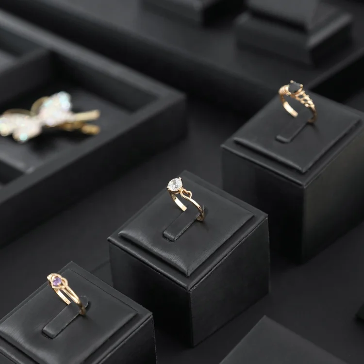 high end luxury metal cute velvet storage small box plate keychain ring necklace display stand jewelry holder tray for shop