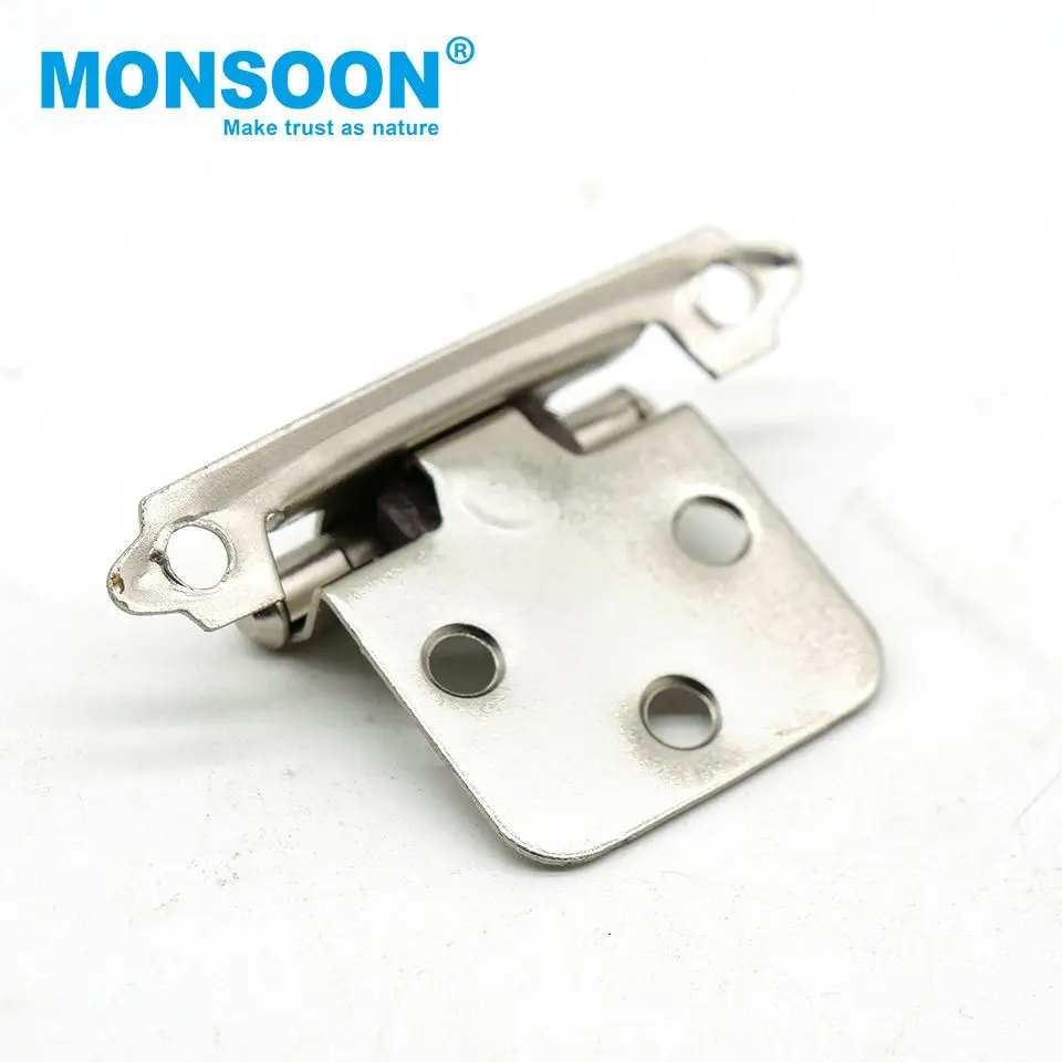 Furniture Hardware Cabinet Door Self Closing American Hinge Cupboard Closet Face Mount Iron Flush Door Hinges