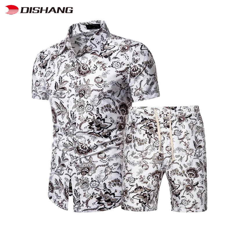 Summer Latest Shirt Design for Men Hawaii Shirt 10 Colors Wholesale Shirt Short Sets