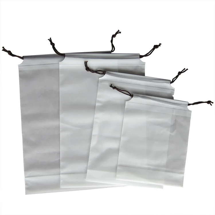 Пластиковый пакет на шнурке из ЭВА, матовый прозрачный пакет для хранения леггинсов, одежды, нижнего белья, пластиковый индивидуальный мешок на шнурке