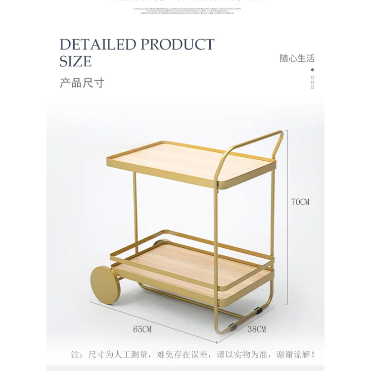 Metal Garden Planter Trolley Hand Retro Finish Surface Retro Craft Wheeled Trolley kitchen serving cart