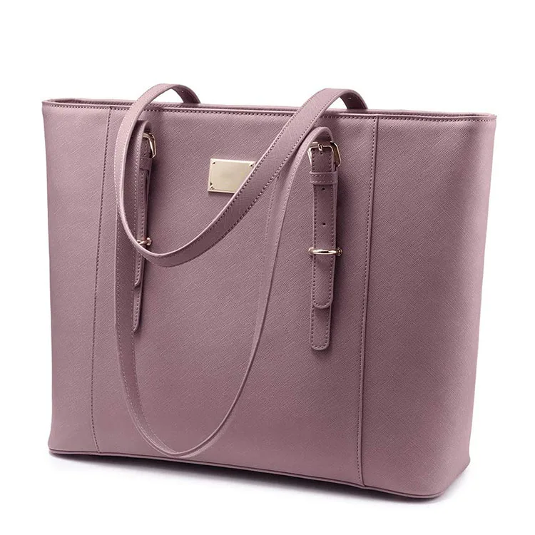 14 15.6 Inch Tote Women Laptop Bag Ladies Large Office Leather Briefcase for Handbags