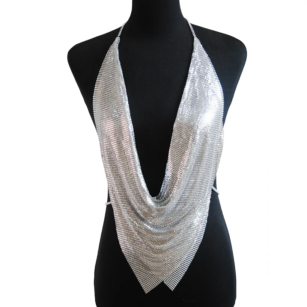 
Wholesale Top-selling Exaggerated bling bling jewelry cloth sexy body chain bra jewelry 