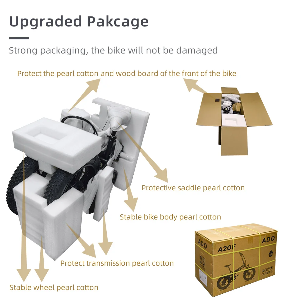 EU US UK INA warehouse ADO A20F folding fat tire  ebike electric city bike bicycle mountain road bicicleta mountain bike