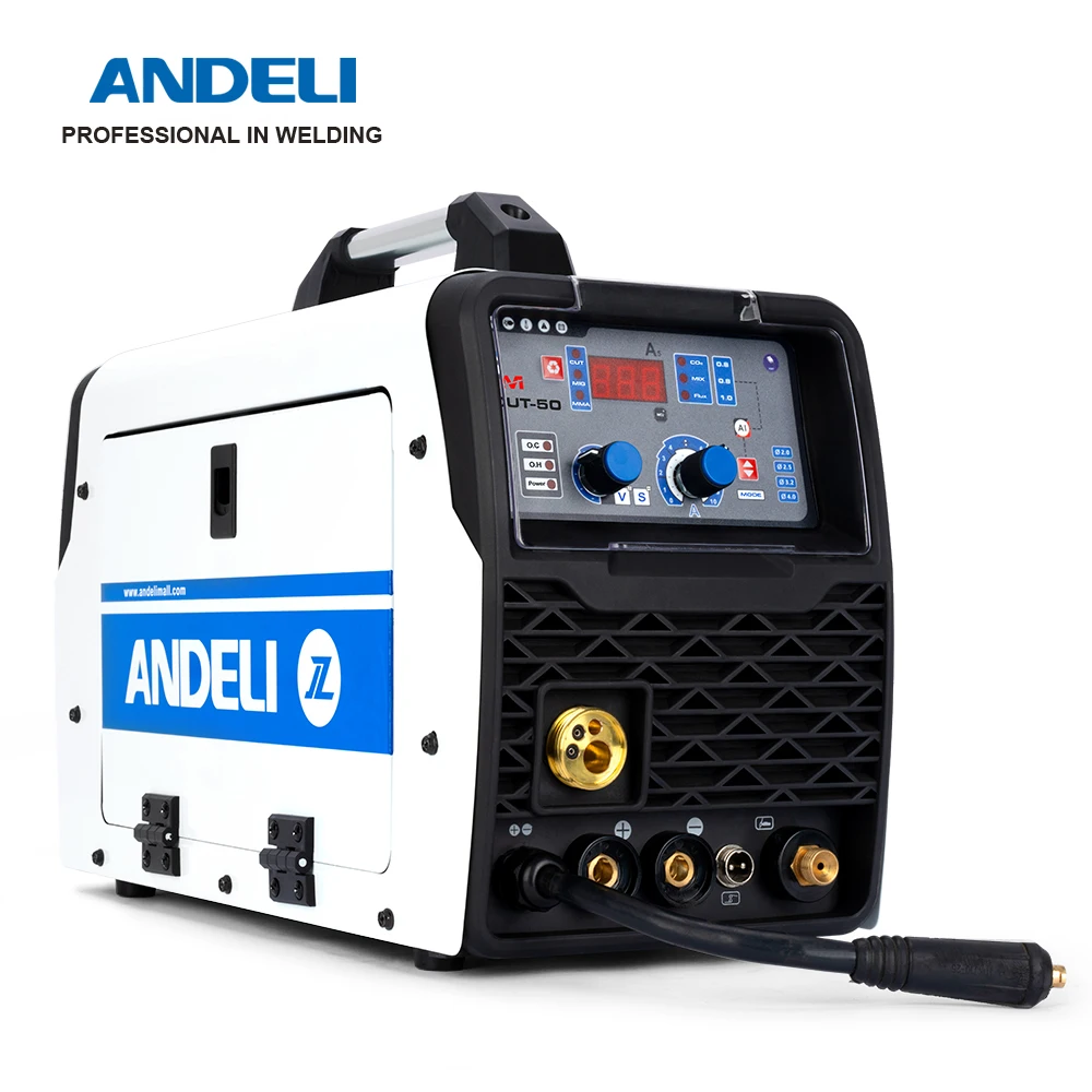 ANDELI M CUT-50 Multi-Function Welding Machine MIG CUT ARC MMA 3 in 1 Welder Semi-Automatic Mig/plasma cutting/stick cutter 220V