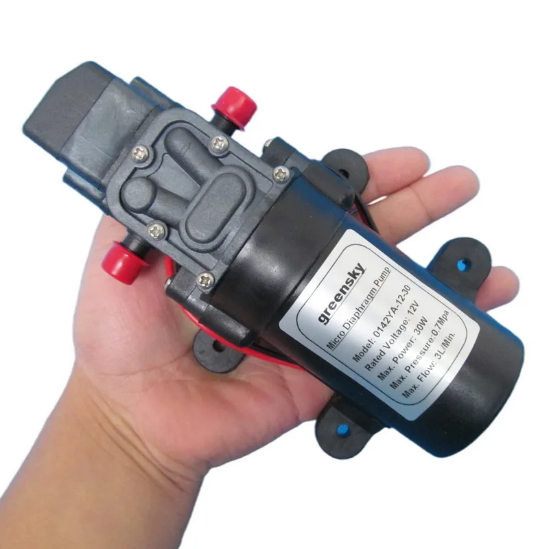 Factory Directly Sale Pressure Switch Type 3L/Min 12V DC 30W Micro Electric Diaphragm Pump