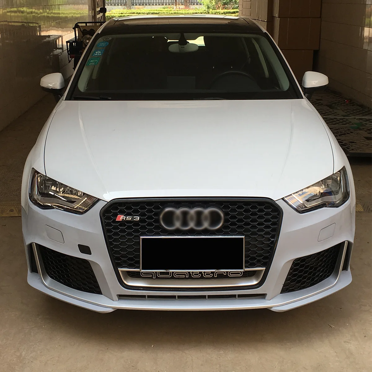 Body kit include front bumper with grille front lip for Audi A3 2013-16 Change to RS3 model