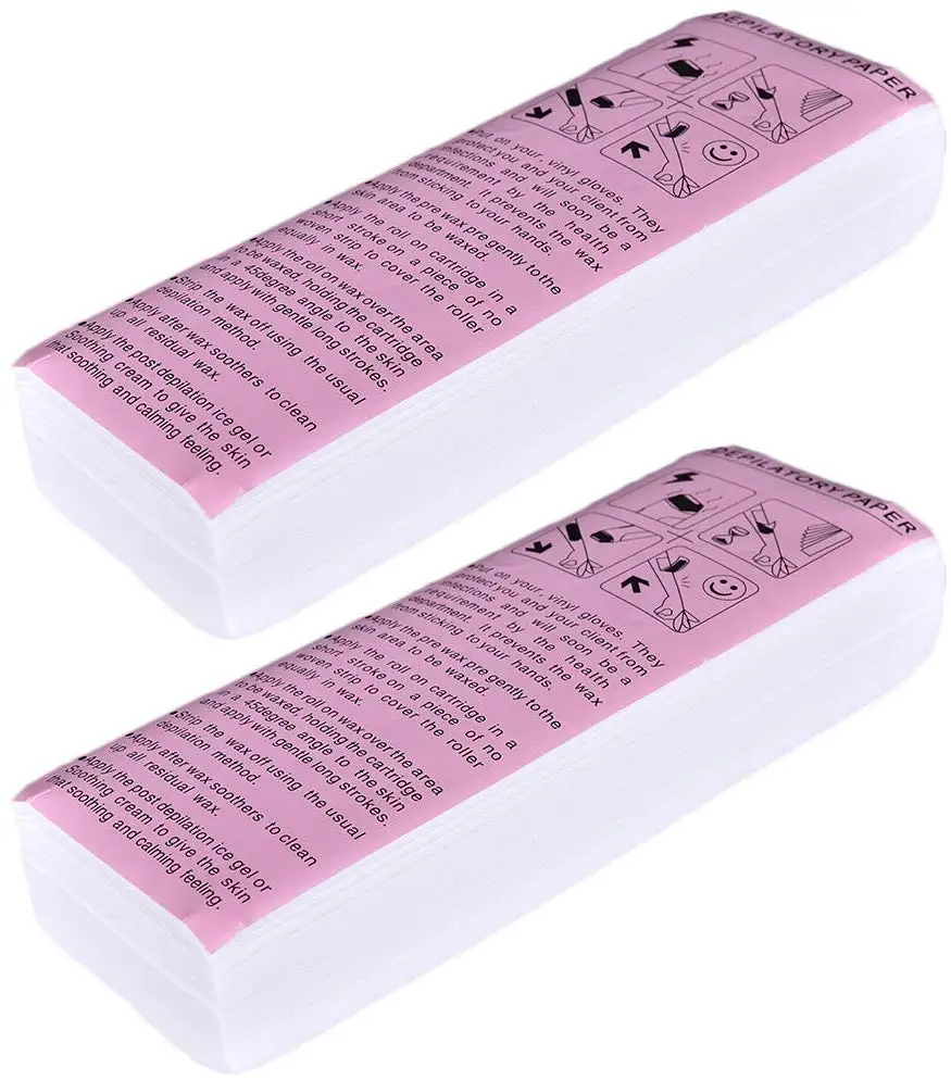 Depilation wax paper white thickened non-woven depilatory body hair removal wax paper