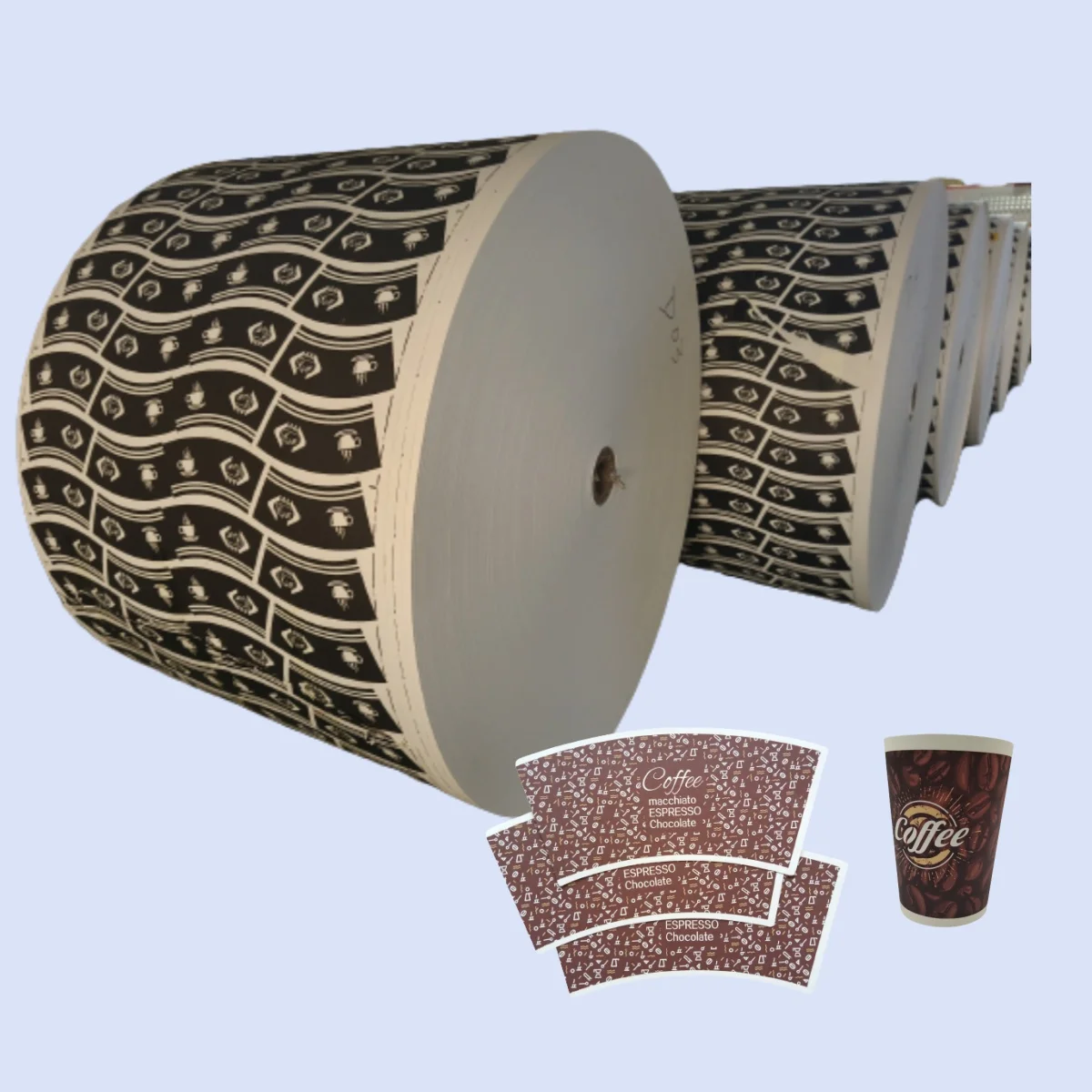 Raw Materials Single/double Pe Coated Paper For Disposable Paper Cup Container Maker In Roll paper cup roll raw materials