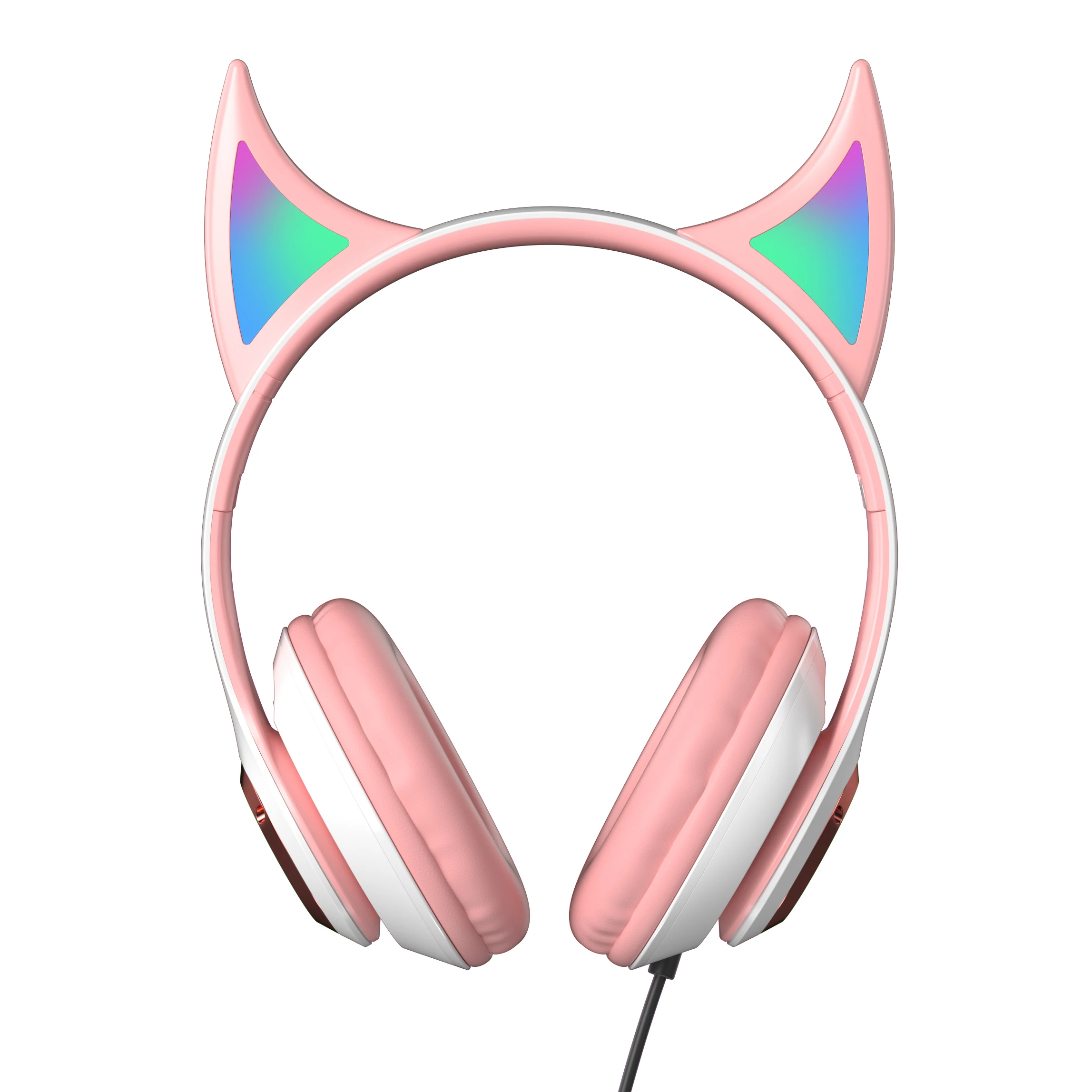 2021 Hot sale game headphone  Newest Cat   Ear Bests Studio Gaming Travel Computer game big headphone lED light