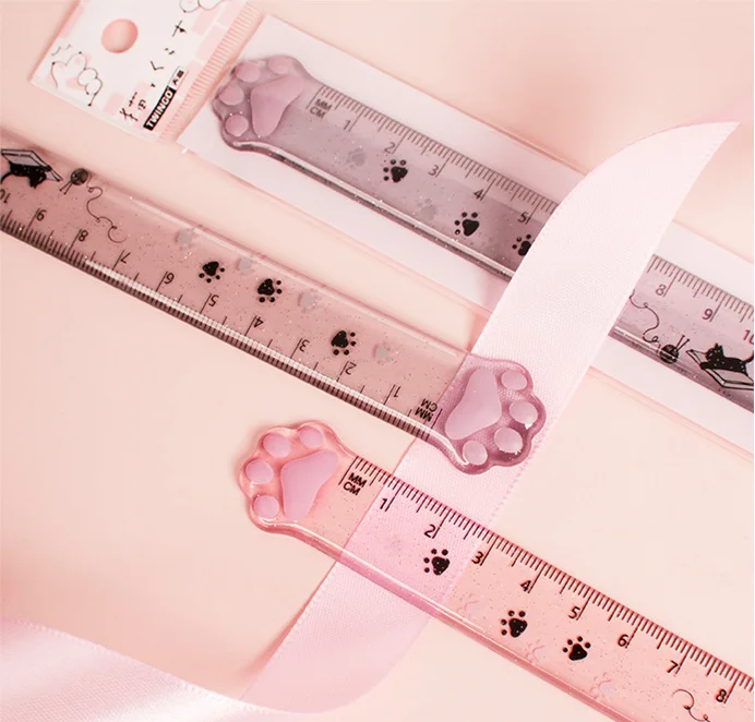 Fashion design promotional logo customized straight custom plastic ruler