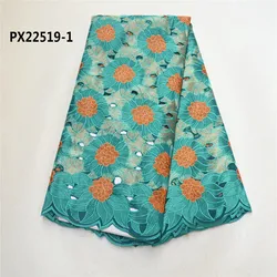 Fashion cotton lace nigerian swiss voile fabric korean swiss lace fabric