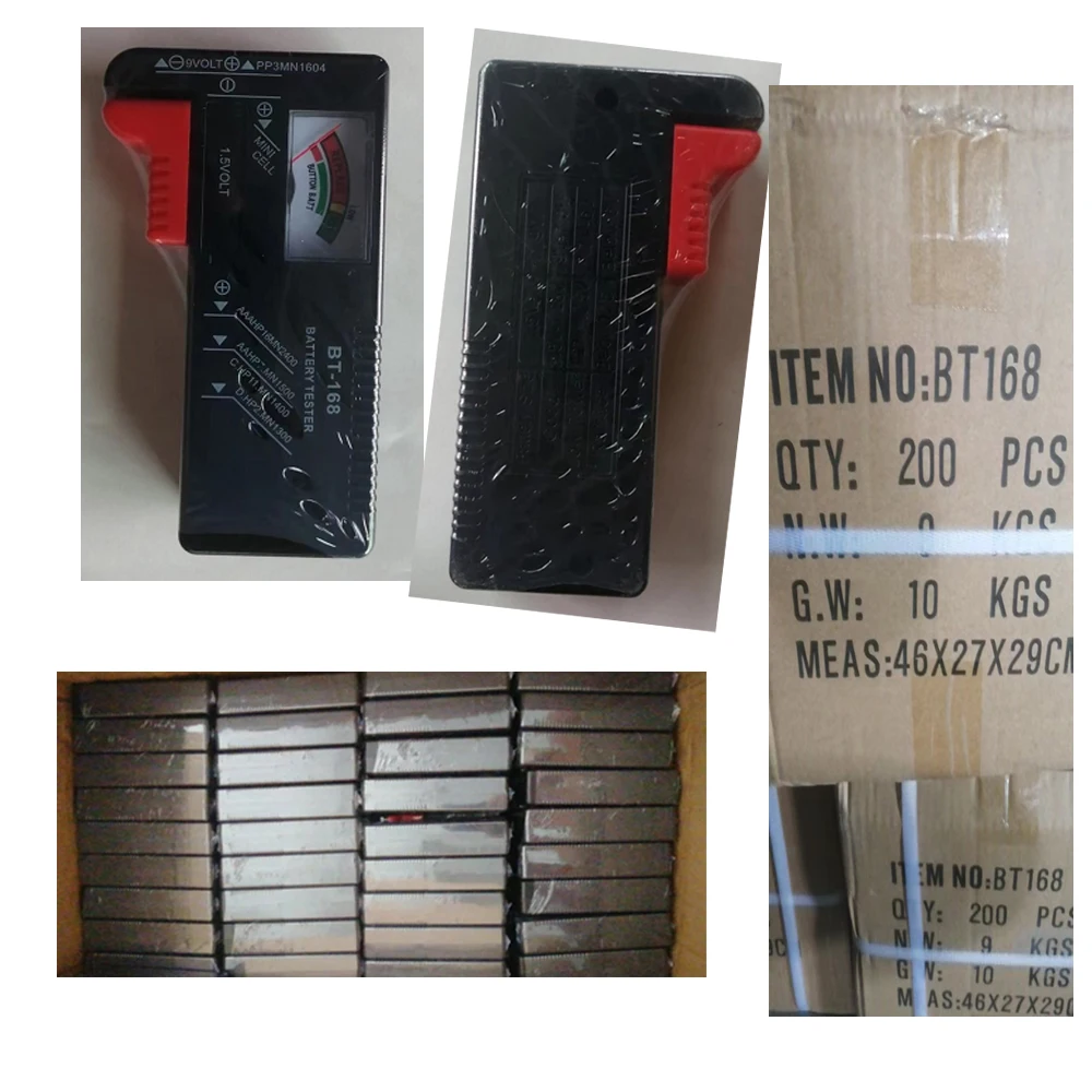 BT-168 AA/AAA/C/D/9V/1.5V batteries Universal Button Cell Battery Colour Coded Meter Indicate Volt Tester