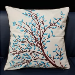Wholesale hot Bedroom Decoration Luxury Pillow Cases, Oil Painting Tree Living Room Sofa Pillow Covers Interior Home Decor