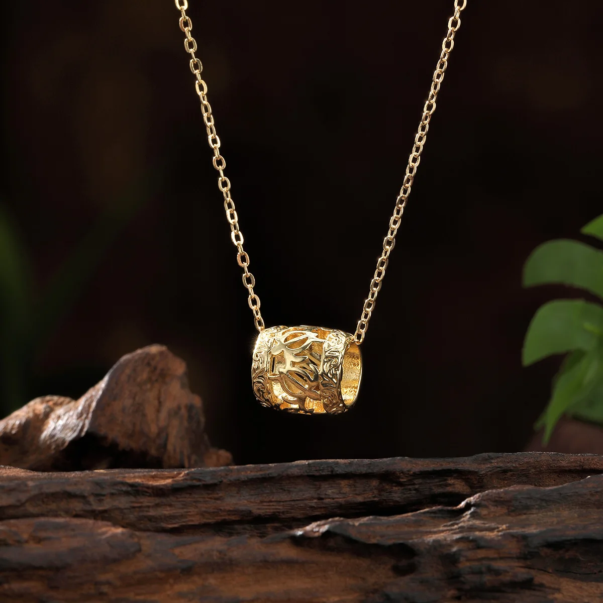 Hawaiian Jewelry wholesale  gold plating Barrel shape turtle pattern pendant necklace ,tonga jewelry for men and women