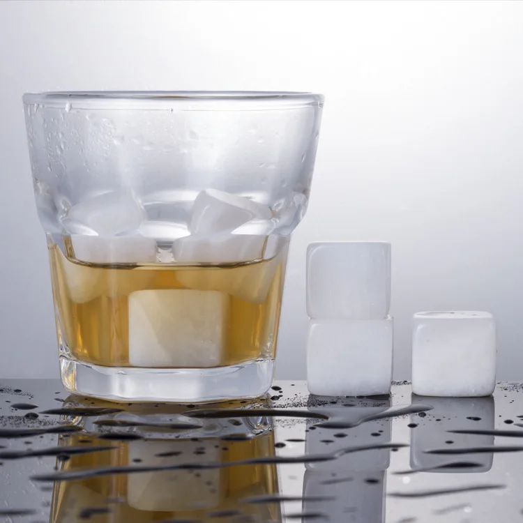 White Marble cooling Whisky Ice Cube Beverage Chilling Rocks