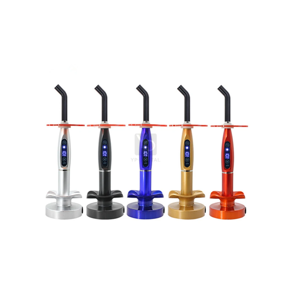 Dental Rainbow Metal Body Wireless  LED Dental Curing Light Wireless Color Dental Cordless